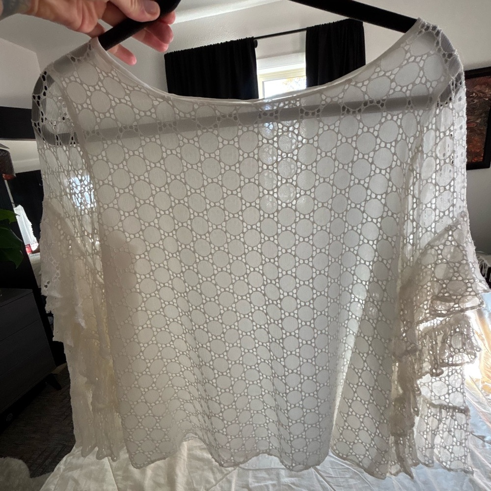Chic Cream Lace Blouse